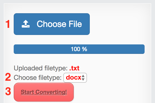 How to convert TXT files online to DOCX